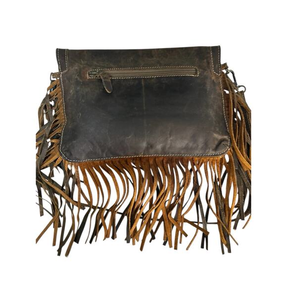 Myra Cowgirl Lover Fringe Western Bag Leather Crossbody Boho Festival Rodeo - Picture 3 of 14
